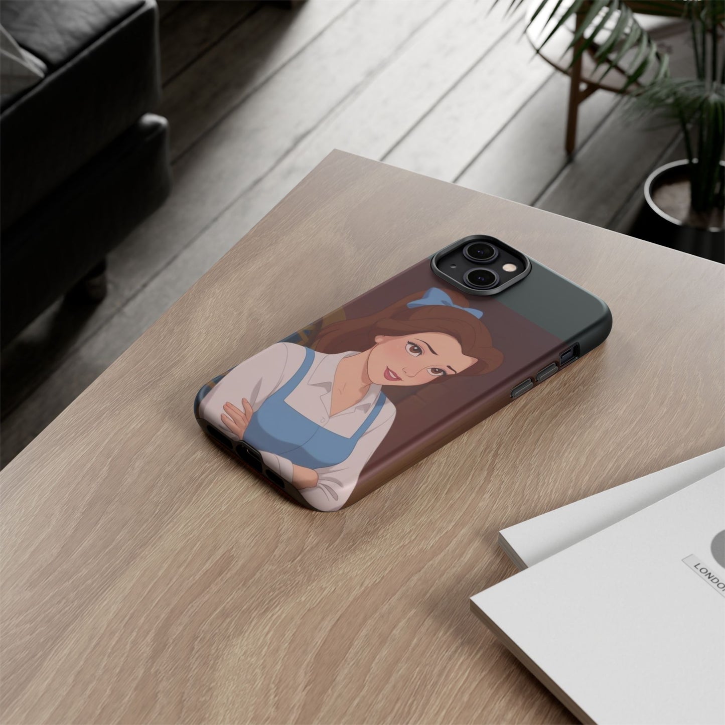 Disney Princess Phone Case, Tough Cases for Girls, Aesthetic Phone Cover, Belle Inspired Design, Cute Gift for Kids