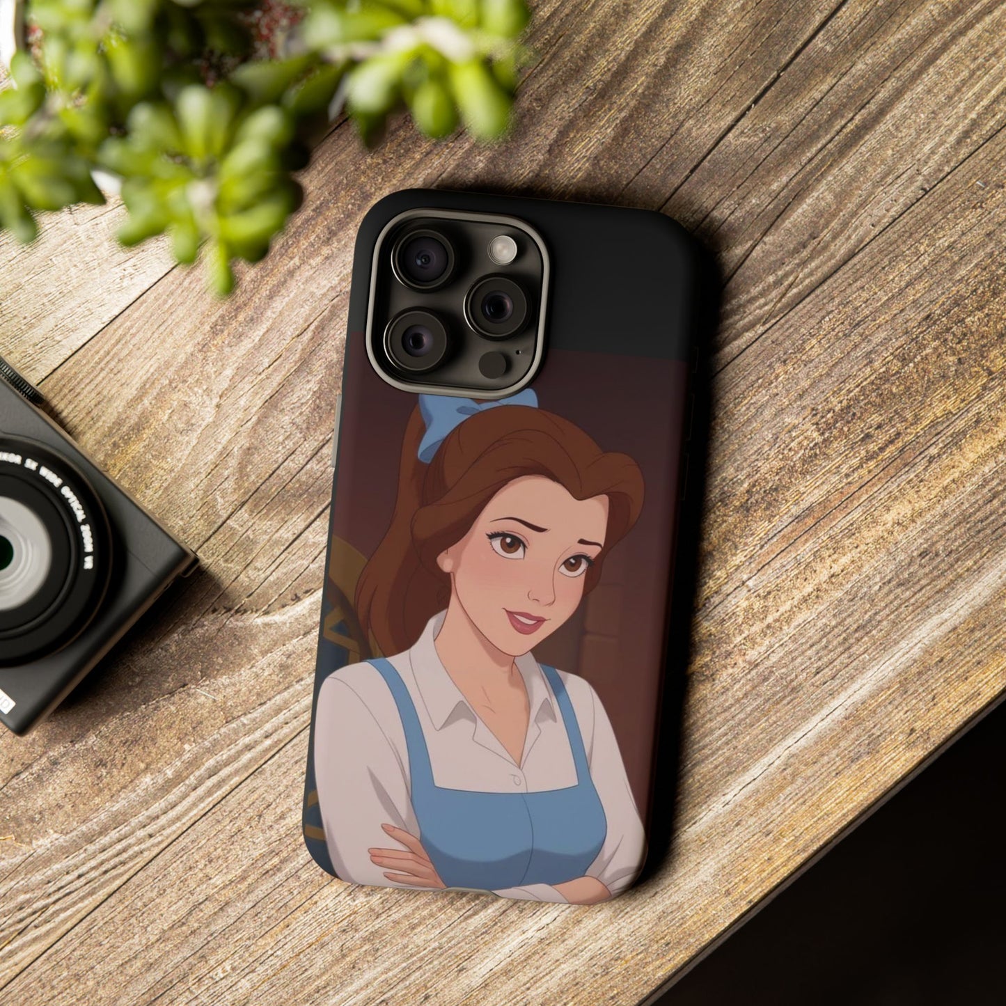 Disney Princess Phone Case, Tough Cases for Girls, Aesthetic Phone Cover, Belle Inspired Design, Cute Gift for Kids