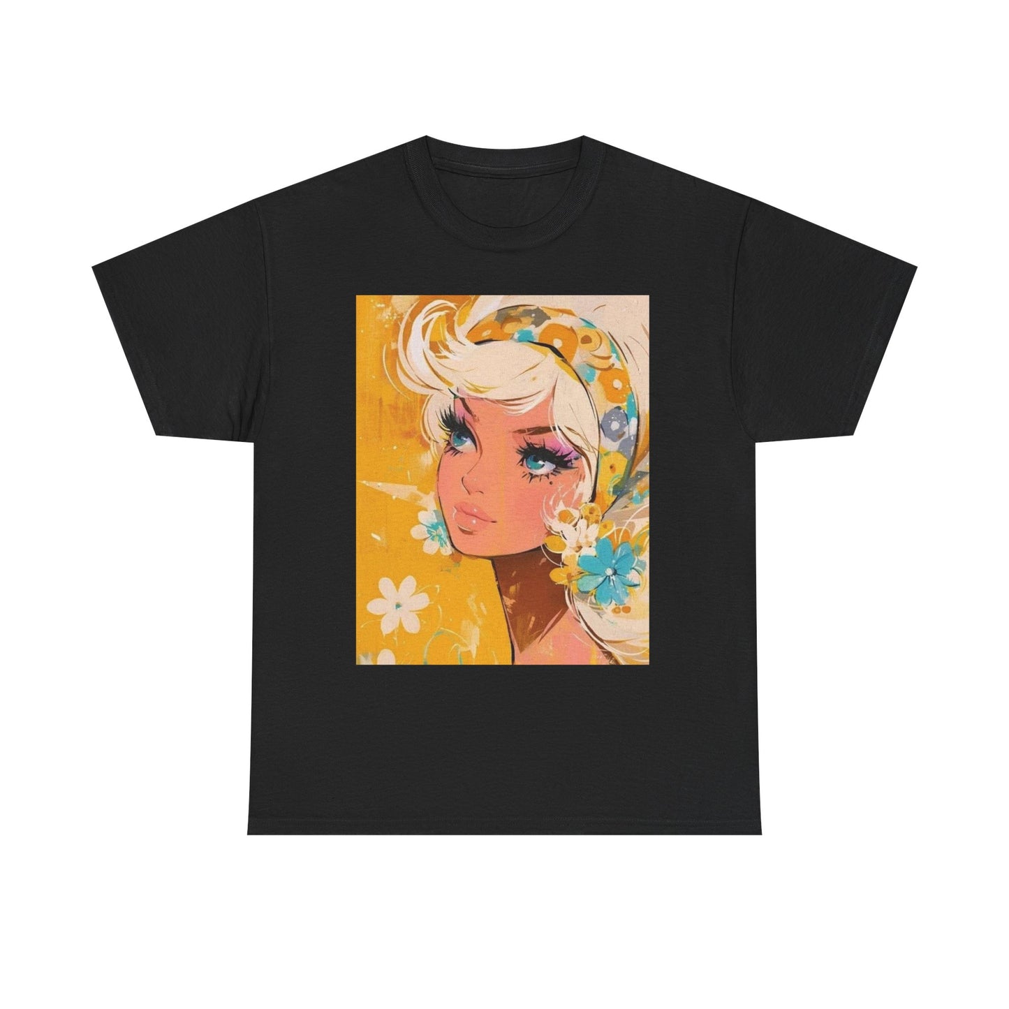 Chic Vintage-Inspired Tee, Floral Art Fitted T-Shirt, Unisex Graphic Tee, Summer Essential T-shirt, Perfect Gift for Her
