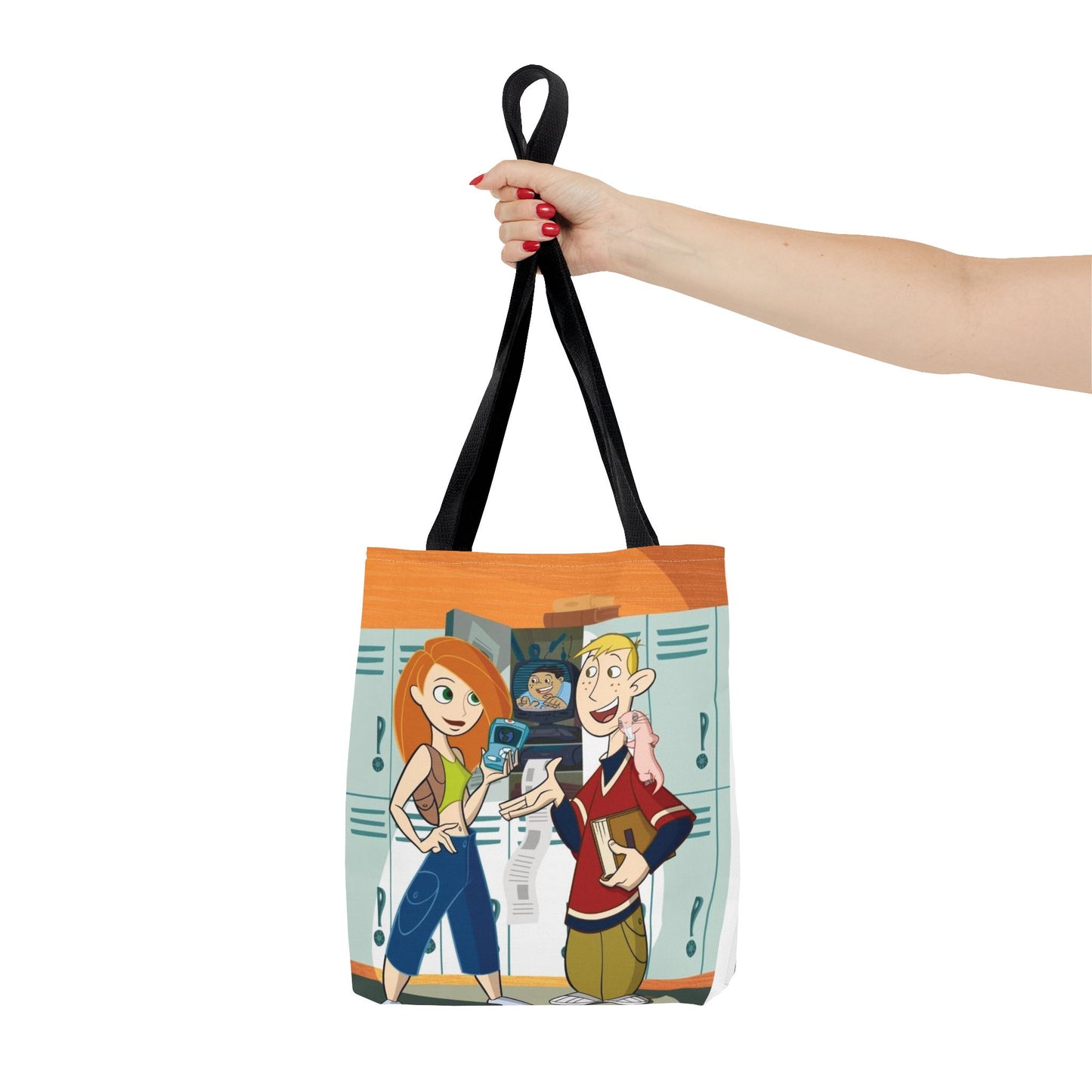 Fun Cartoon Tote Bag, Personalized School Accessory, Everyday Carryall, Unique G ift, Eco-Friendly Shopping Bag