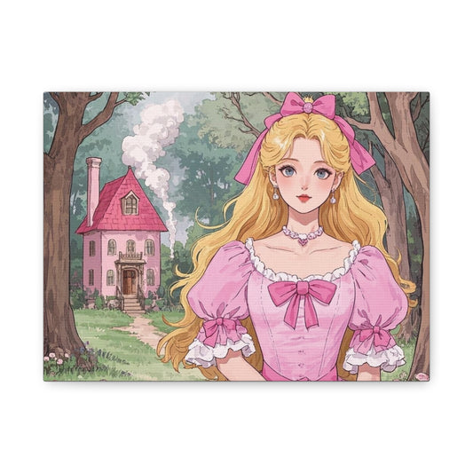 Enchanted Fairy Tale Canvas Art, Vibrant Vintage Home Decor, Magical Gift for Fantasy Lovers, Wall Decor for Nursery or Living Room