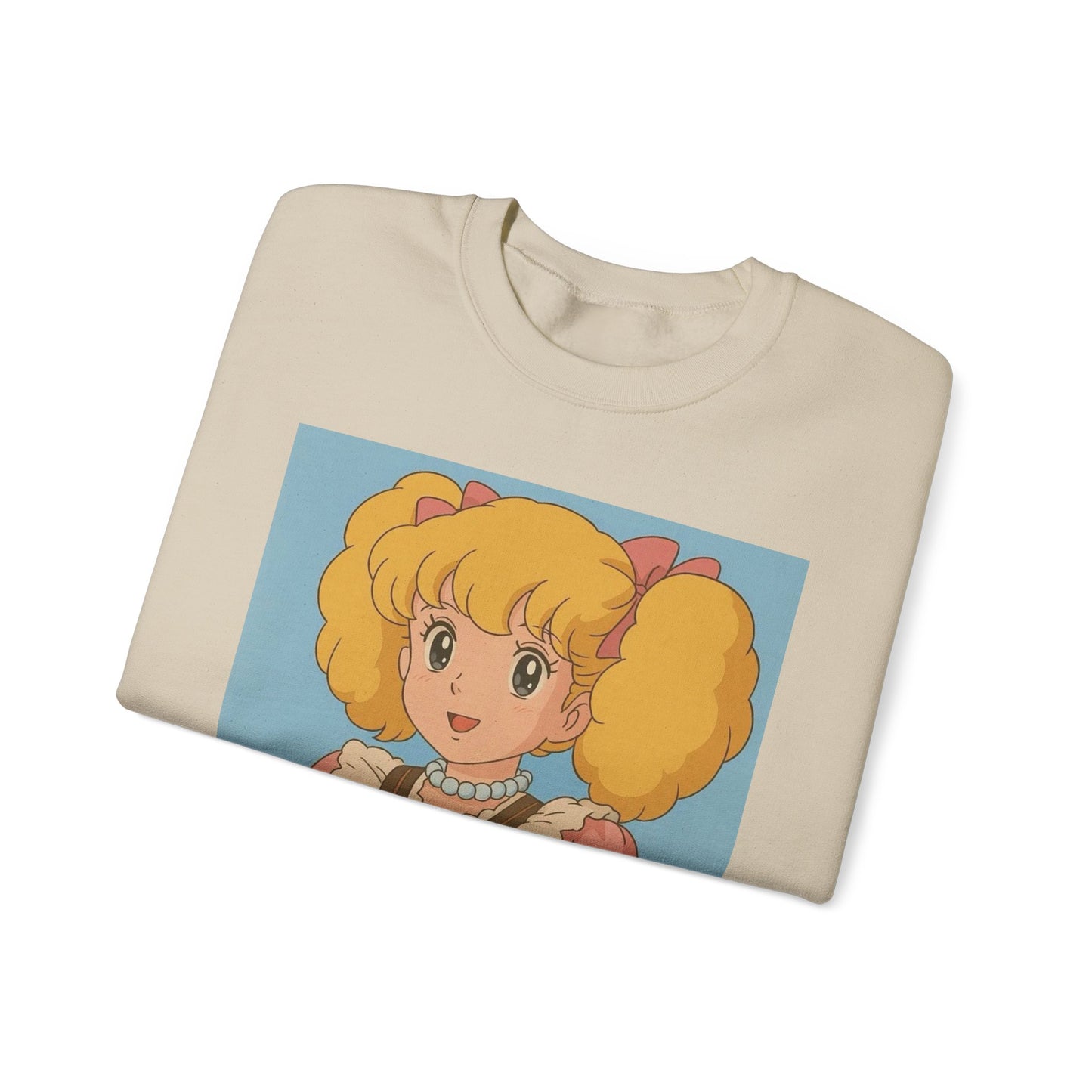 Cute Vintage Cartoon Crewneck Sweatshirt - Cozy Gift for Anime Lovers, Pastel Aesthetic Apparel, Unisex Pullover for All Occasions