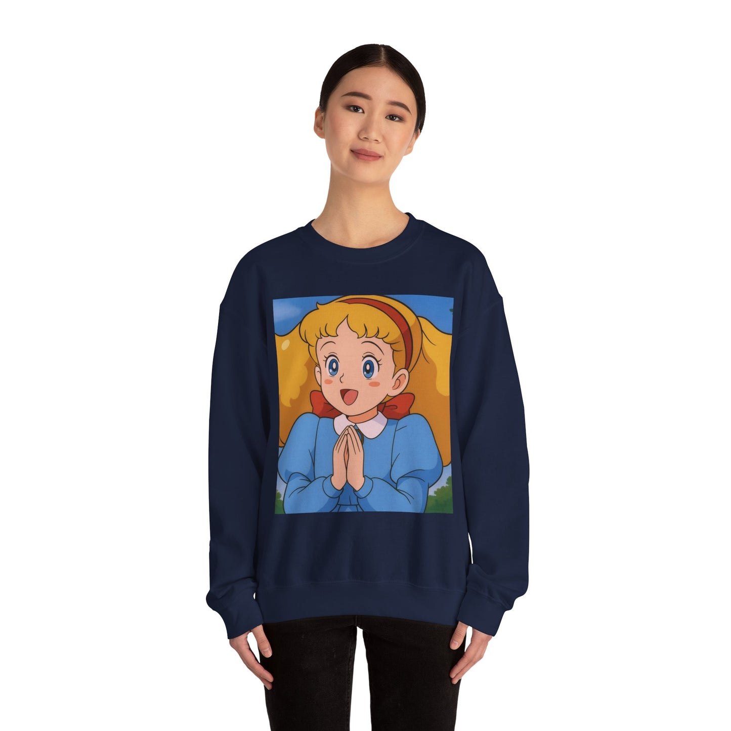 Cute Cartoon Character Crewneck Sweatshirt, Cozy Sweatshirt, Gift for Kids, Cartoon Apparel, Anime Sweatshirt, Cute Clothing