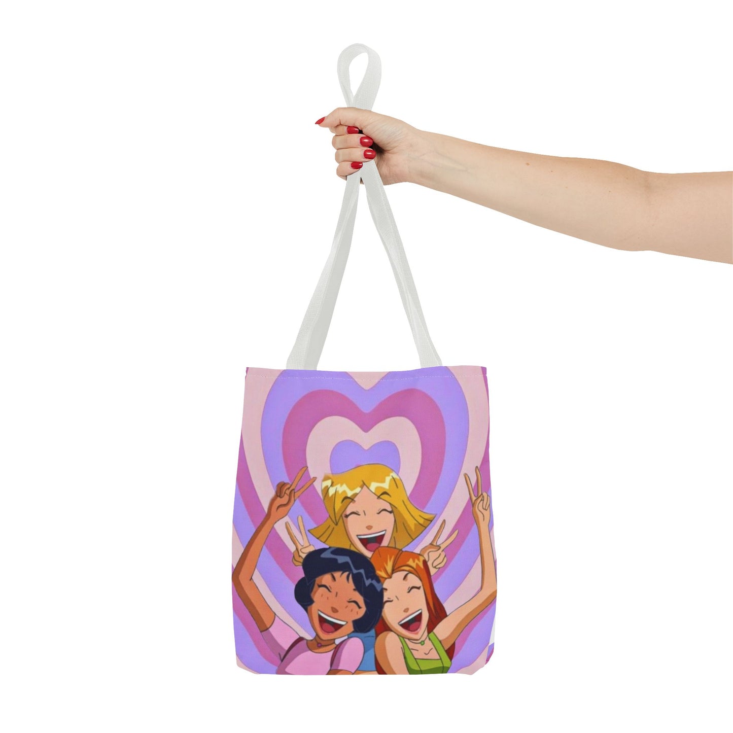 Vibrant Friendship Tote Bag, Cute Shopping Tote, Gift for Friends, Eco-Friendly Bag, Heart Design, Everyday Use