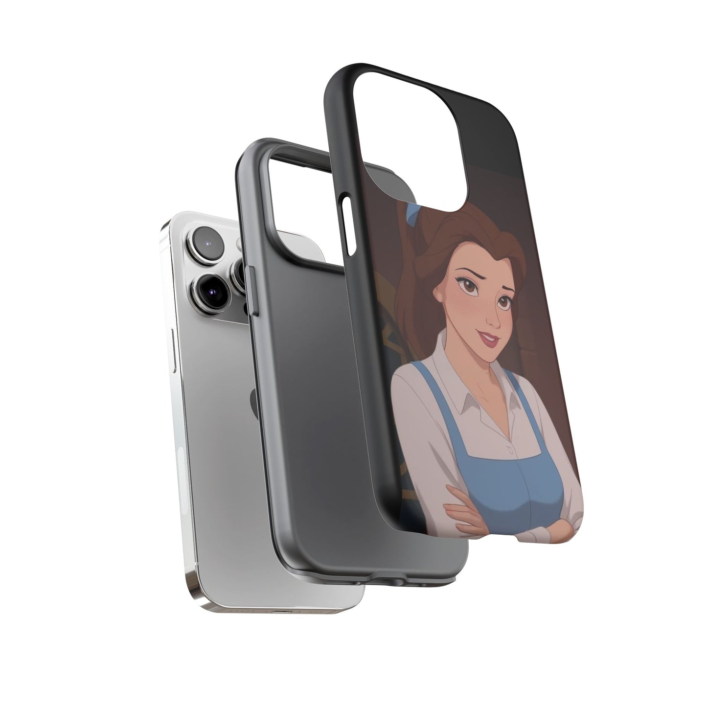 Disney Princess Phone Case, Tough Cases for Girls, Aesthetic Phone Cover, Belle Inspired Design, Cute Gift for Kids